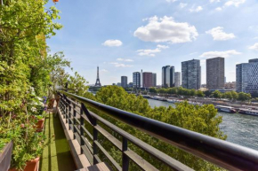 Eiffel Tower Mirabeau Bridge's Eagle sight